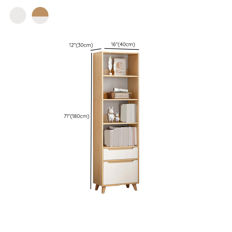 Wooden Accent Cabinet Grooves Handle Design Storage Cabinet with Drawer