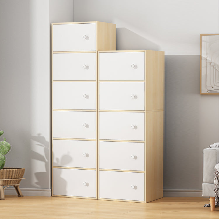 Minimalist Wooden Accent Cabinet Rectangle Storage Cabinet with Drawer