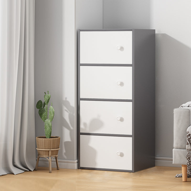 Minimalist Wooden Accent Cabinet Rectangle Storage Cabinet with Drawer