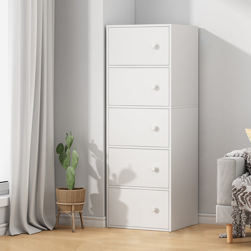 Minimalist Wooden Accent Cabinet Rectangle Storage Cabinet with Drawer