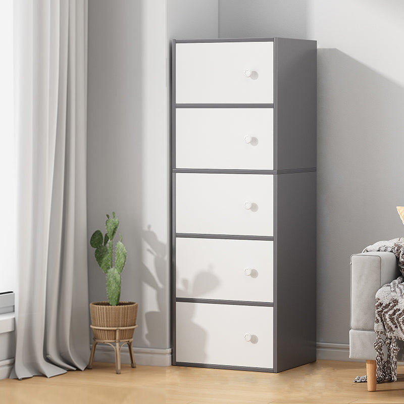 Minimalist Wooden Accent Cabinet Rectangle Storage Cabinet with Drawer