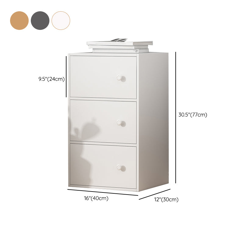 Minimalist Wooden Accent Cabinet Rectangle Storage Cabinet with Drawer