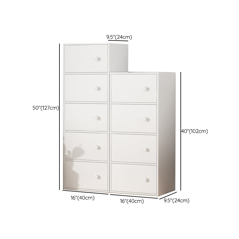 Minimalist Wooden Accent Cabinet Rectangle Storage Cabinet with Drawer