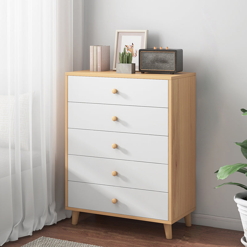 Contemporary Wood Storage Cabinet Modern Drawers Included Accent Chest