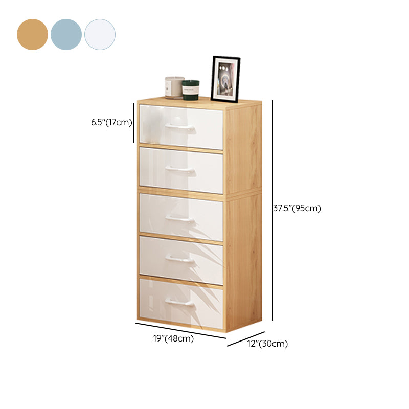Contemporary Wood Storage Cabinet Modern Drawers Included Accent Chest