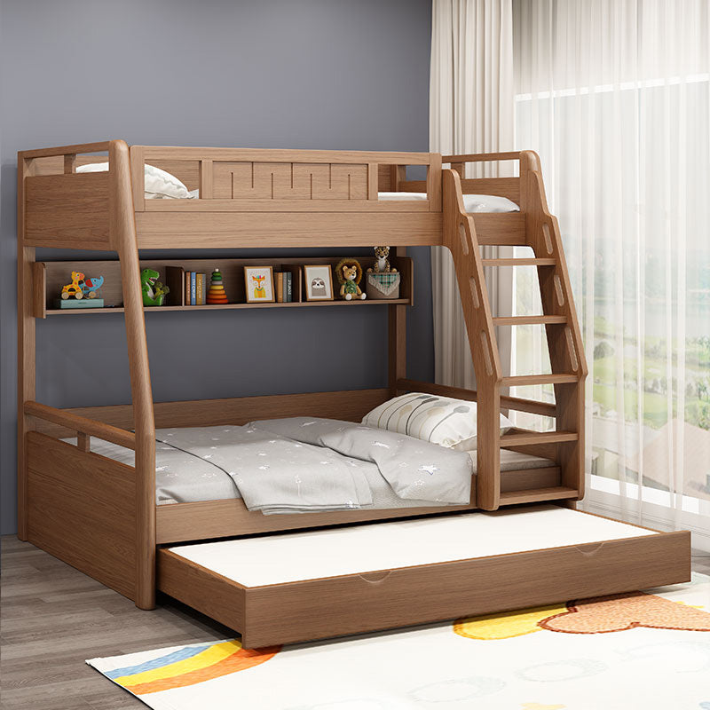 Modern Mattress Included Bunk Bed Solid Wood Bed with Headboard