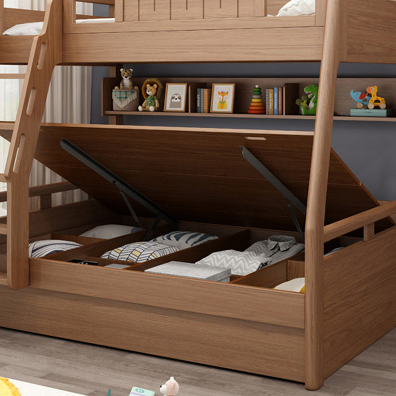 Modern Mattress Included Bunk Bed Solid Wood Bed with Headboard
