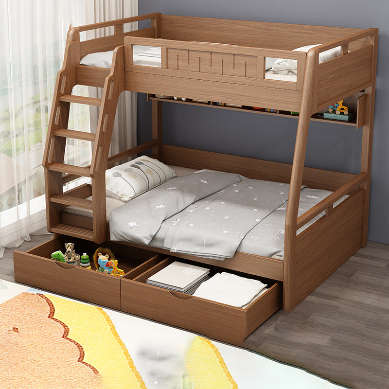 Modern Mattress Included Bunk Bed Solid Wood Bed with Headboard