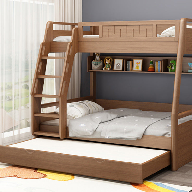 Modern Mattress Included Bunk Bed Solid Wood Bed with Headboard