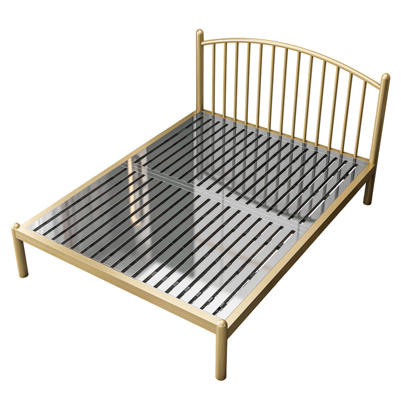 Modern Metal Standard Bed with Metal Legs Bed Frame with Headboard
