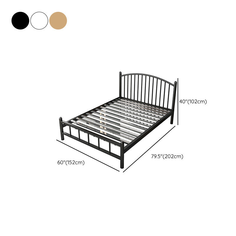 Modern Metal Standard Bed with Metal Legs Bed Frame with Headboard