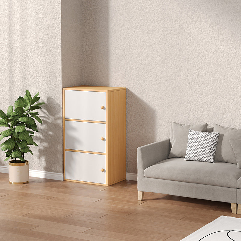 Modern Wooden Accent Cabinet Rectangle Storage Cabinet with Drawer
