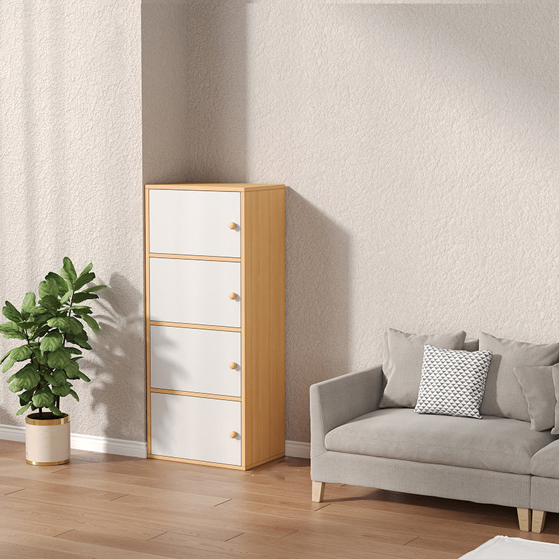 Modern Wooden Accent Cabinet Rectangle Storage Cabinet with Drawer