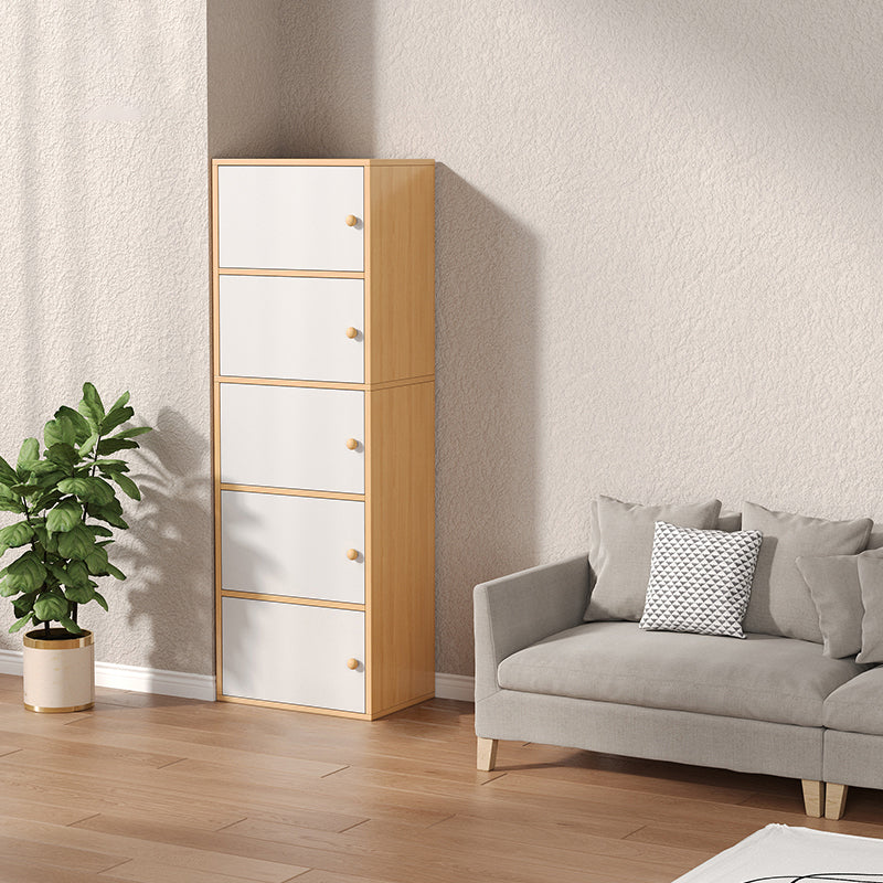 Modern Wooden Accent Cabinet Rectangle Storage Cabinet with Drawer