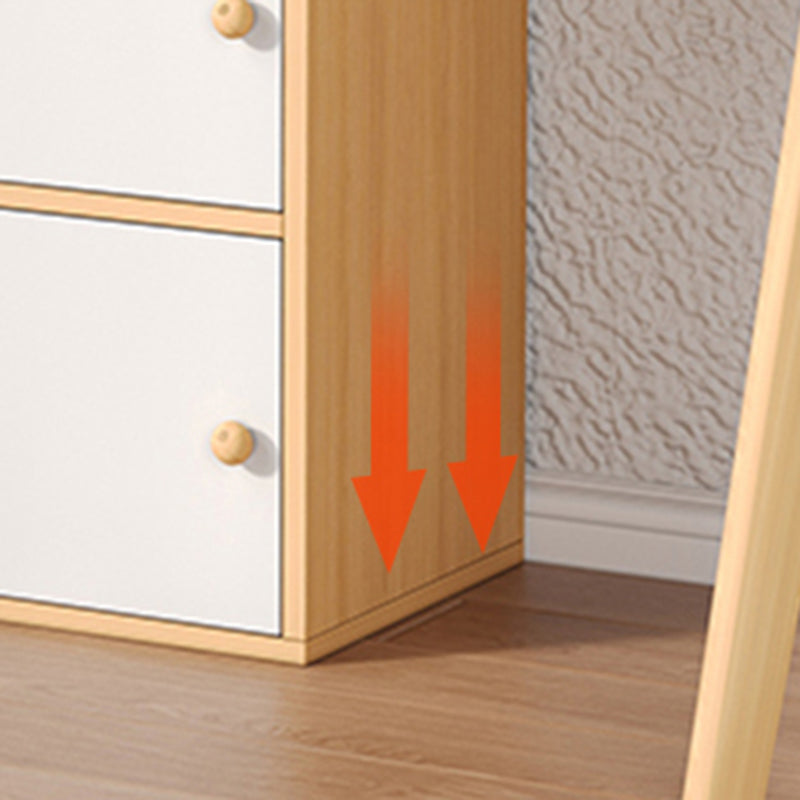 Modern Wooden Accent Cabinet Rectangle Storage Cabinet with Drawer