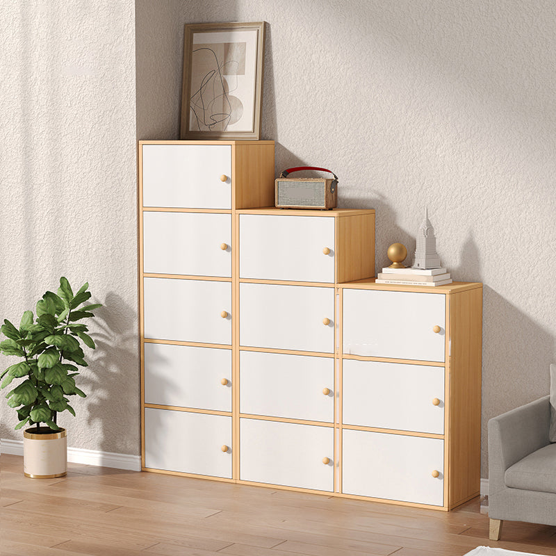 Modern Wooden Accent Cabinet Rectangle Storage Cabinet with Drawer