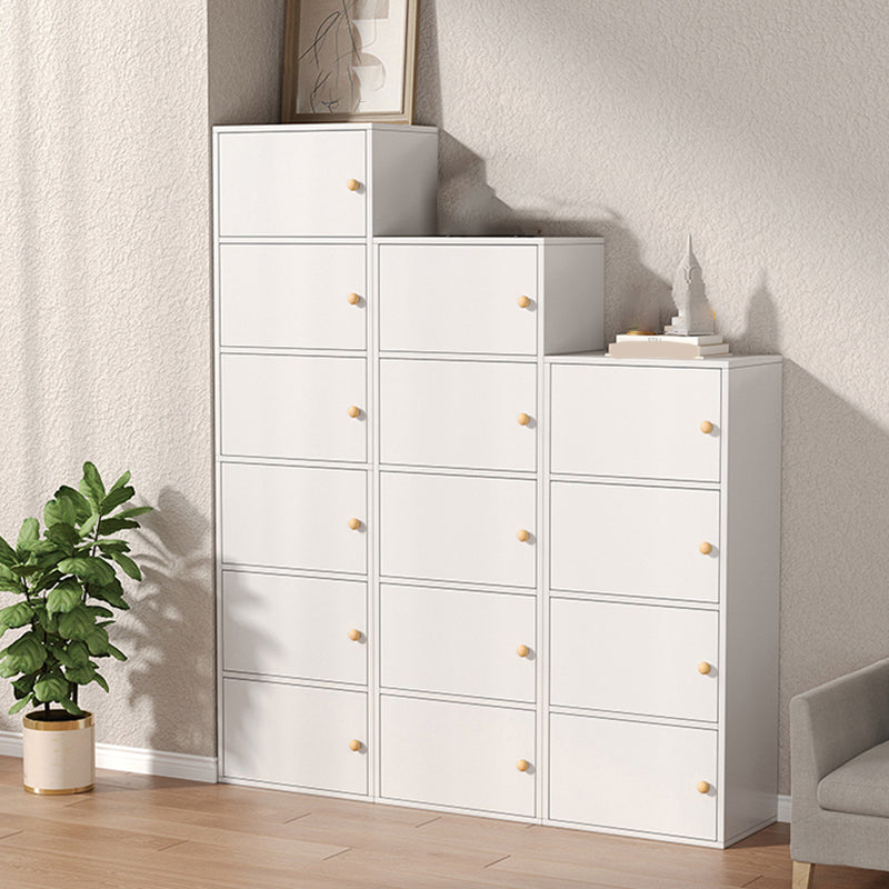 Modern Wooden Accent Cabinet Rectangle Storage Cabinet with Drawer