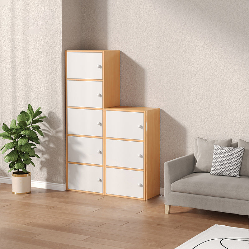 Modern Wooden Accent Cabinet Rectangle Storage Cabinet with Drawer