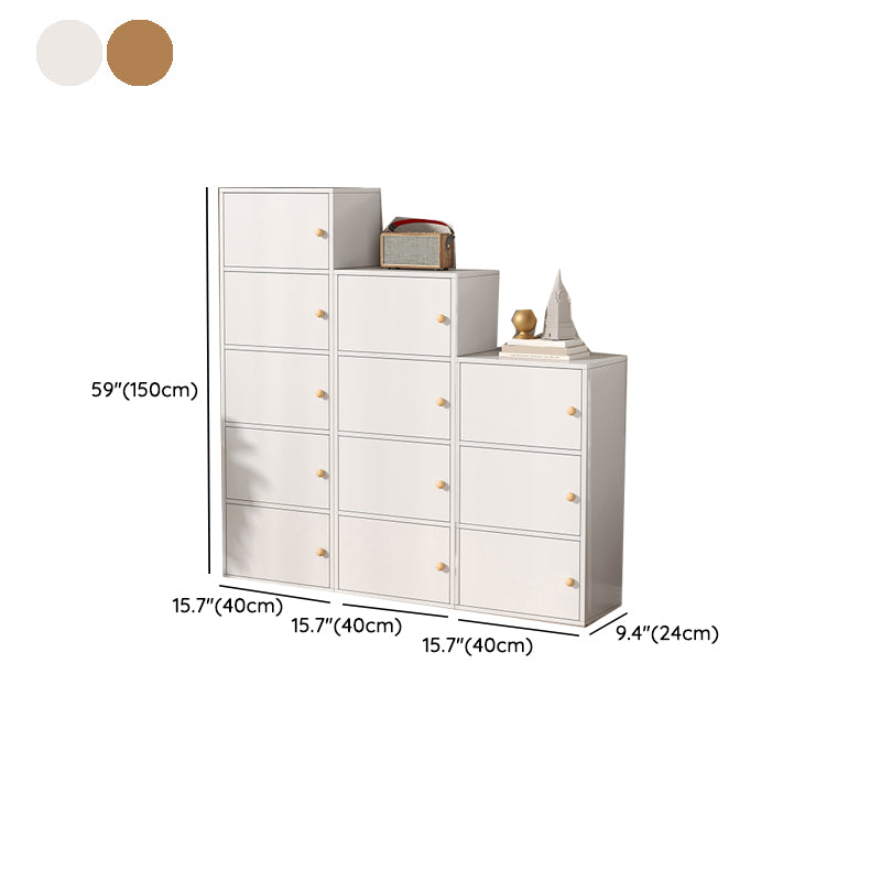 Modern Wooden Accent Cabinet Rectangle Storage Cabinet with Drawer