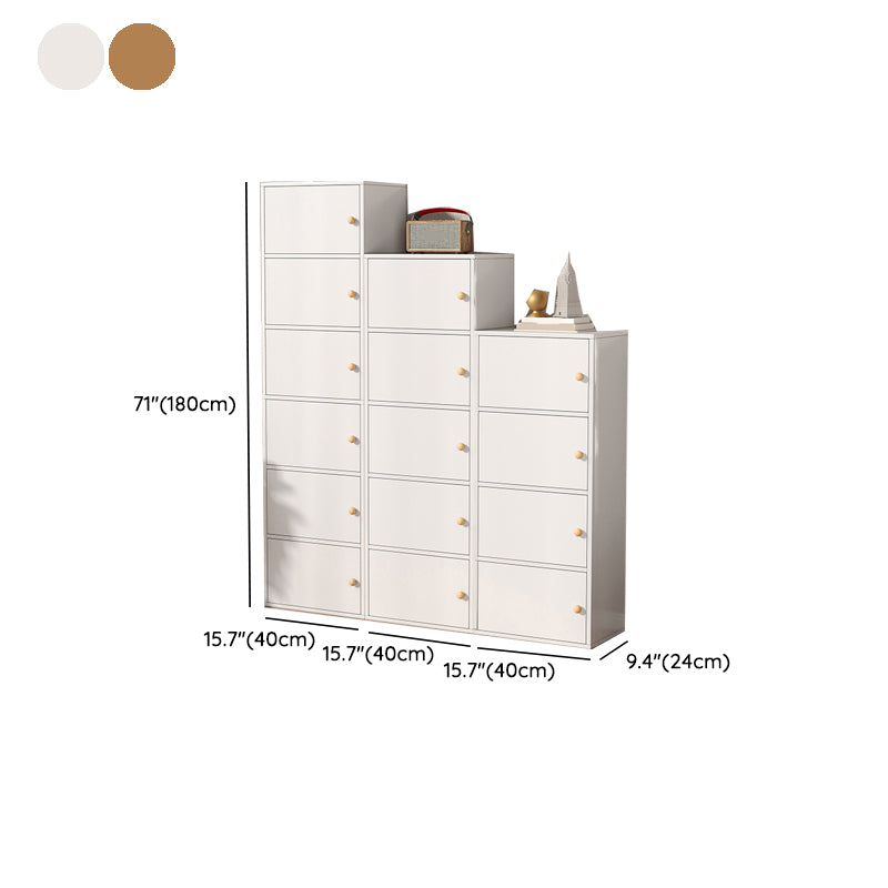 Modern Wooden Accent Cabinet Rectangle Storage Cabinet with Drawer