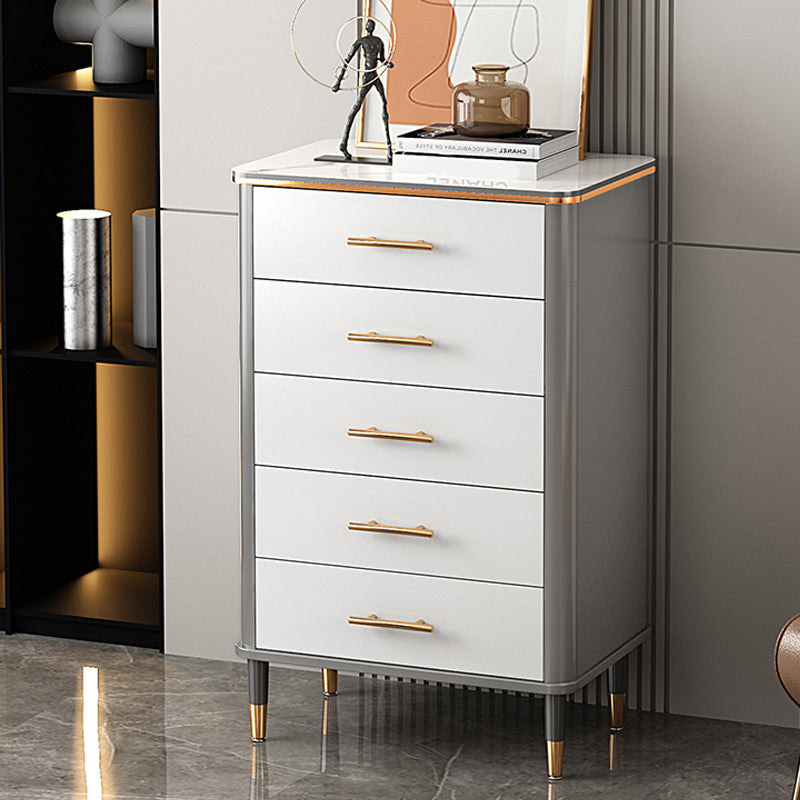 Modern Rectangle Accent Chest Wood Soft Close Drawers Storage Cabinet