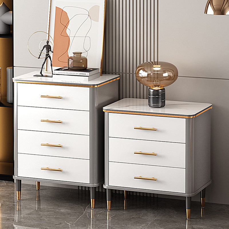Modern Rectangle Accent Chest Wood Soft Close Drawers Storage Cabinet