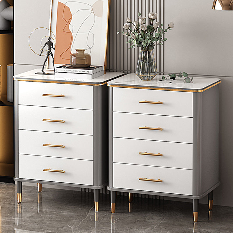 Modern Rectangle Accent Chest Wood Soft Close Drawers Storage Cabinet
