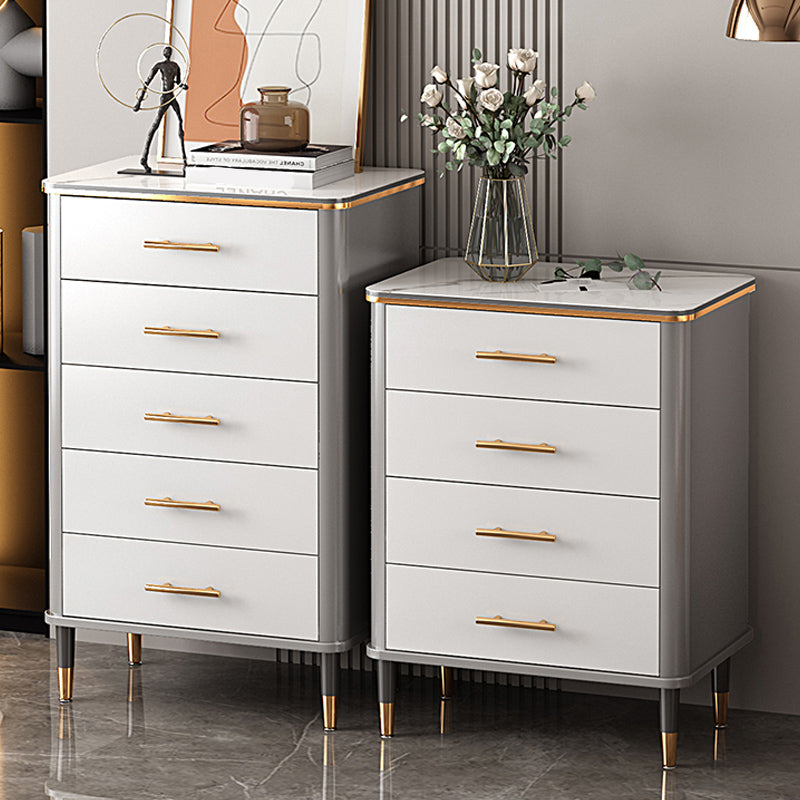 Modern Rectangle Accent Chest Wood Soft Close Drawers Storage Cabinet