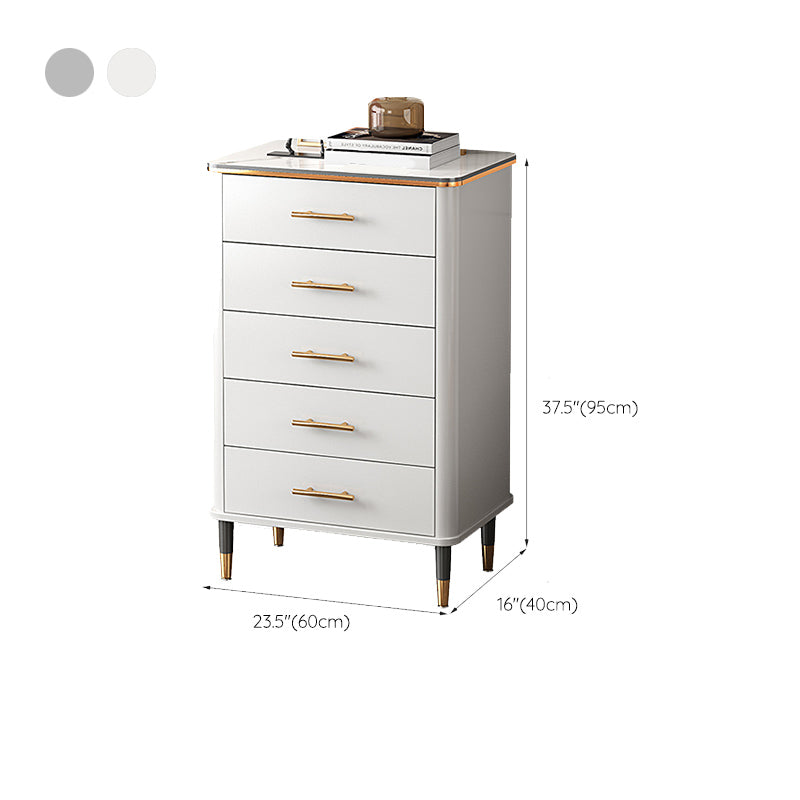 Modern Rectangle Accent Chest Wood Soft Close Drawers Storage Cabinet