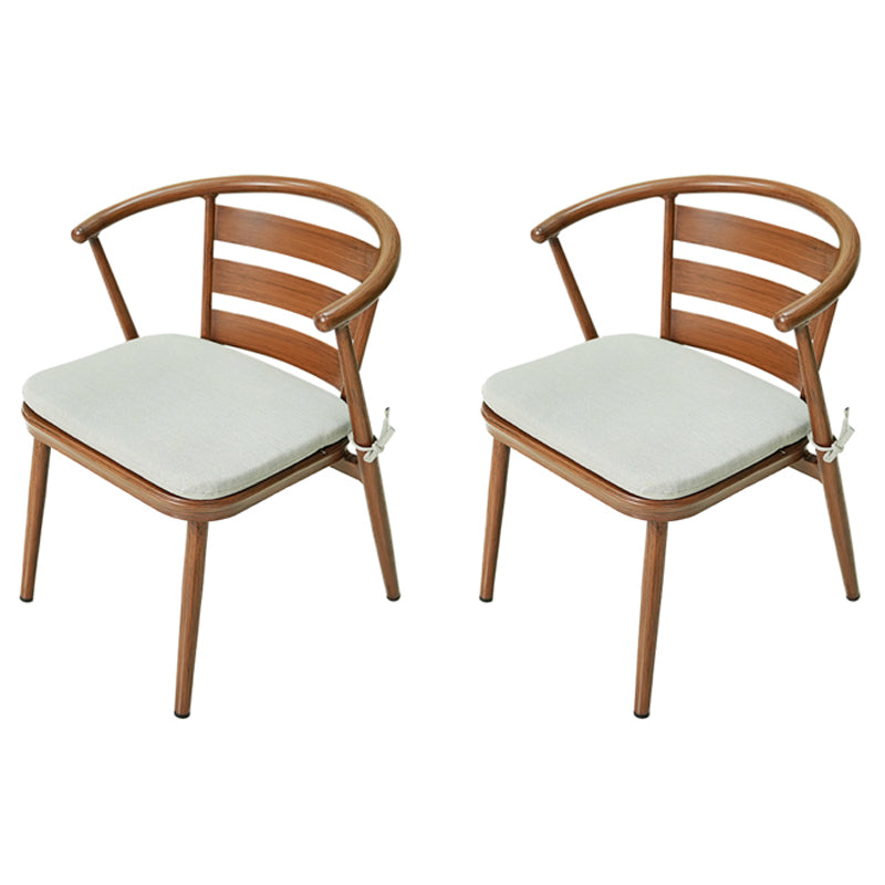 Modern Style Bistro Set Brown Metal Oval 1/2/3 Pieces Bistro Set