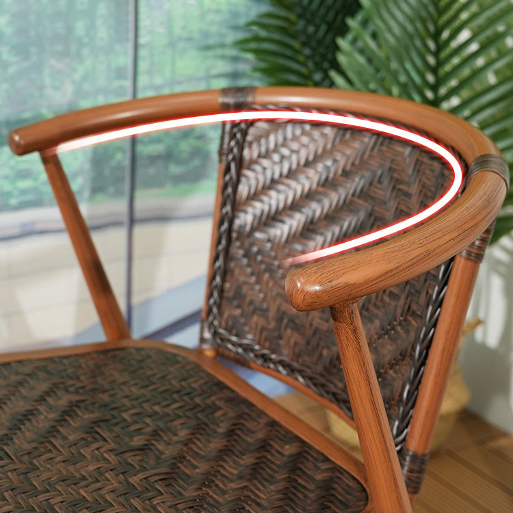Modern Style Bistro Set Brown Metal Oval 1/2/3 Pieces Bistro Set