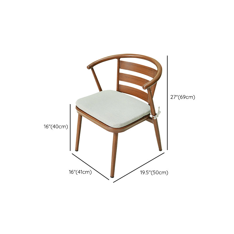 Modern Style Bistro Set Brown Metal Oval 1/2/3 Pieces Bistro Set