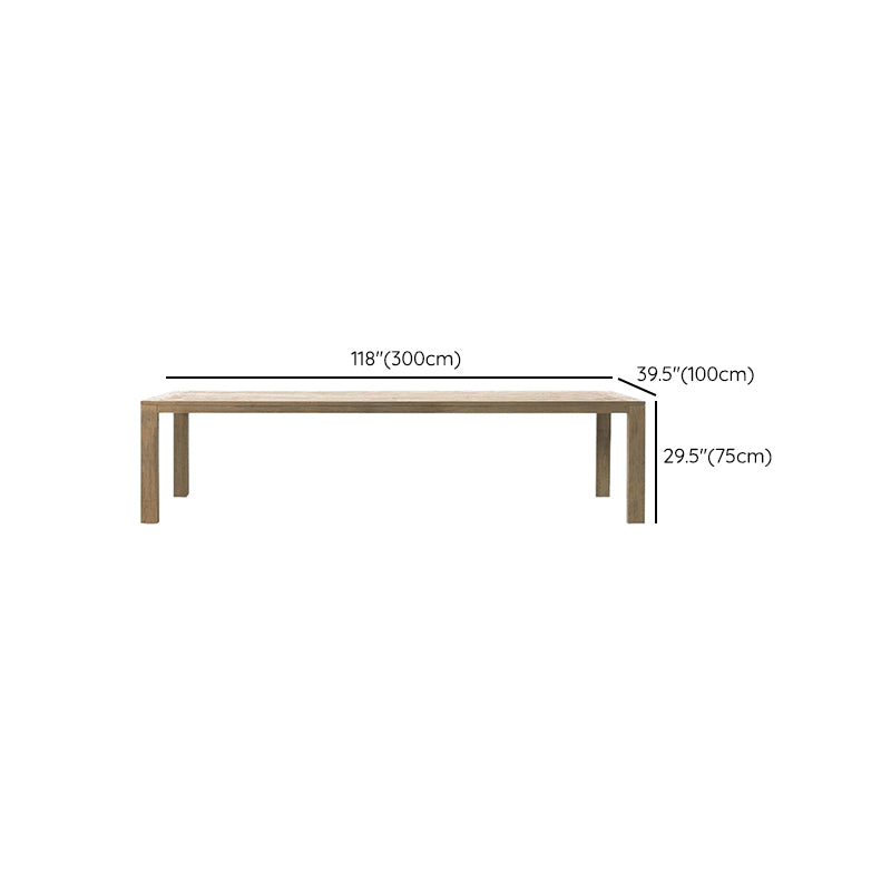 Boho Style Dining Set Wood Rectangular 1/5/11 Pieces Dining Set