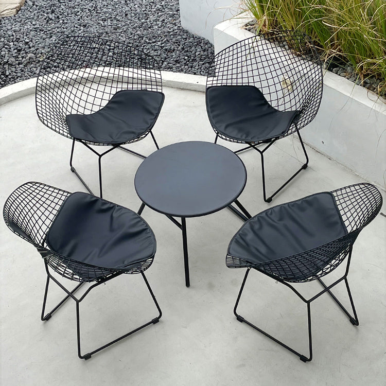1/3/4/5 Pieces Patio Dining Table Set Black Modern Dining Set
