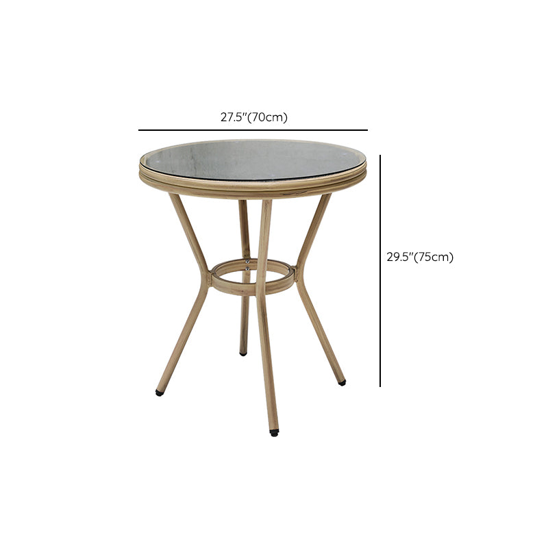 1/2/3/5 Pieces Bistro Table Set Gray Modern Patio Dining Table