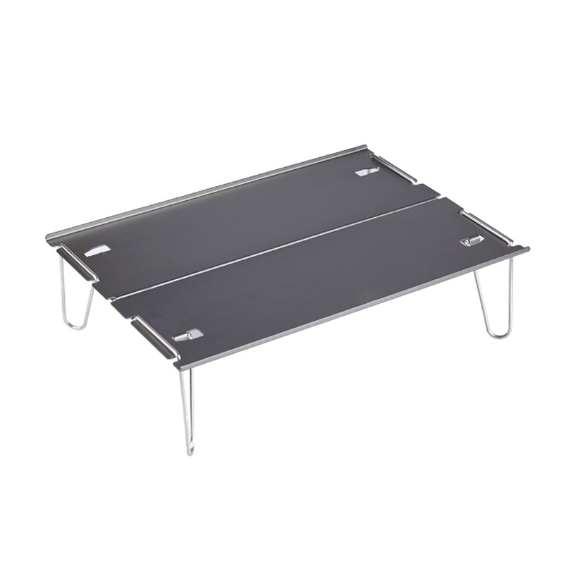 Industrial Metal End Table Rectangle Outdoor Table with 4 Legs