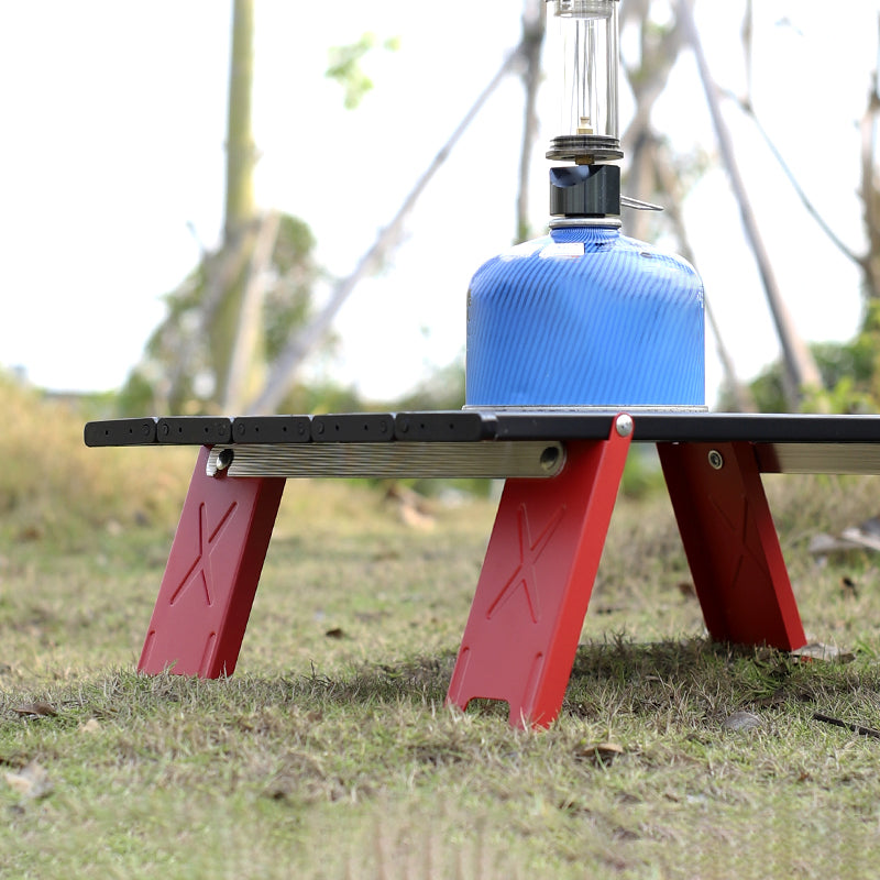 Industrial Metal Table Folding Outdoor End Table with 4 Legs