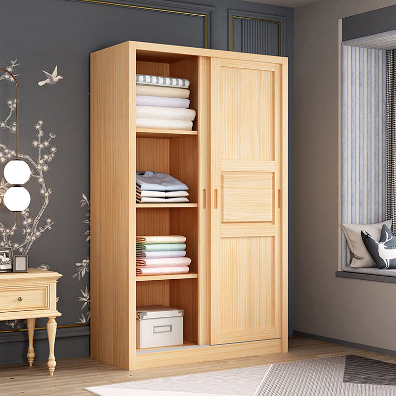 Modern Wardrobe Armoire Solid Wood Wardrobe Cabinet with Doors