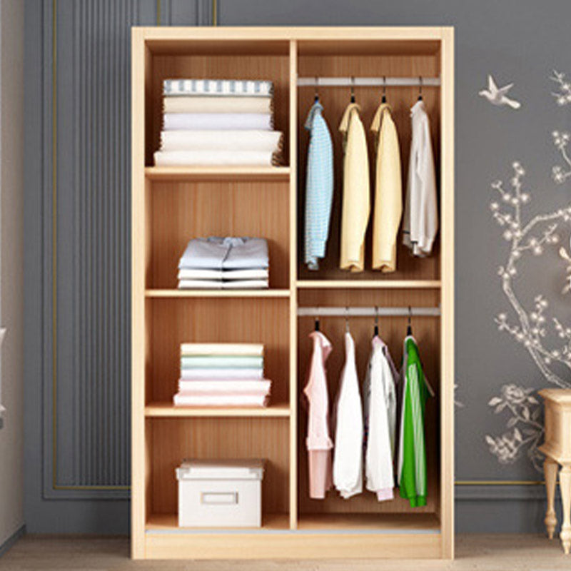 Modern Wardrobe Armoire Solid Wood Wardrobe Cabinet with Doors