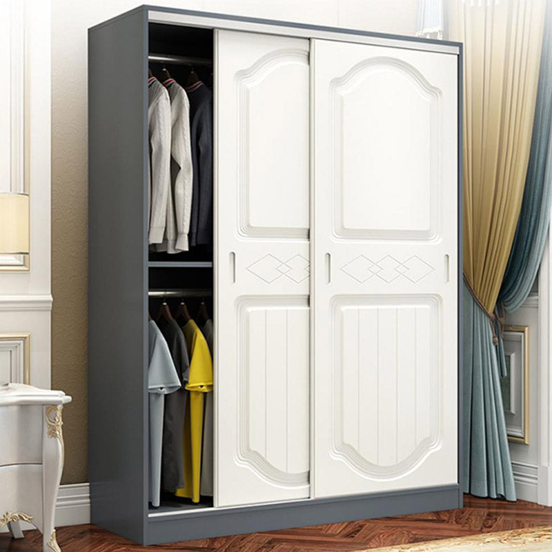 Contemporary Wardrobe Armoire Wood Combination Armoire With Doors
