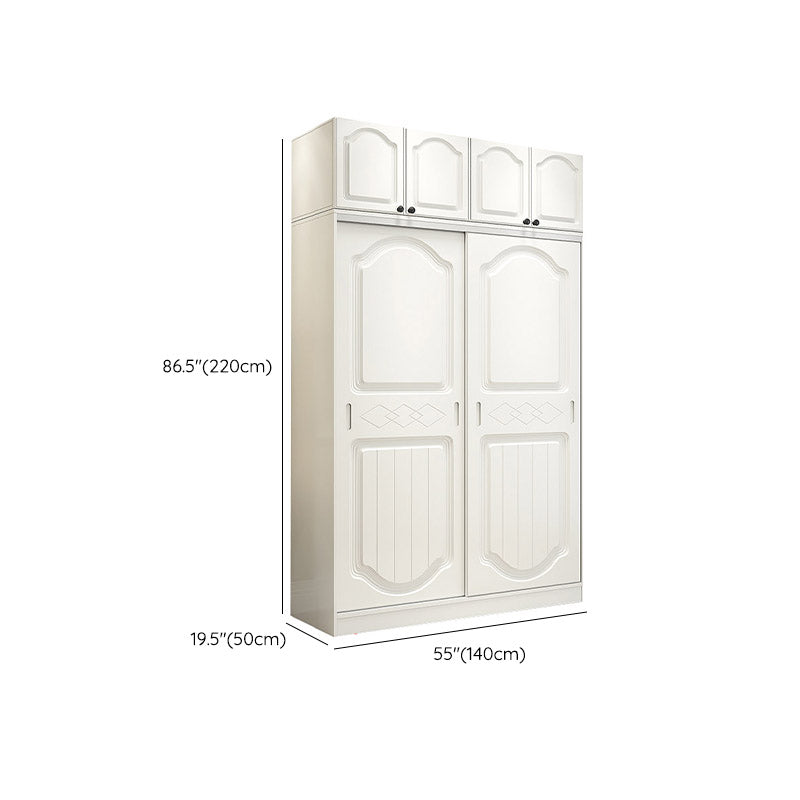 Contemporary Wardrobe Armoire Wood Combination Armoire With Doors