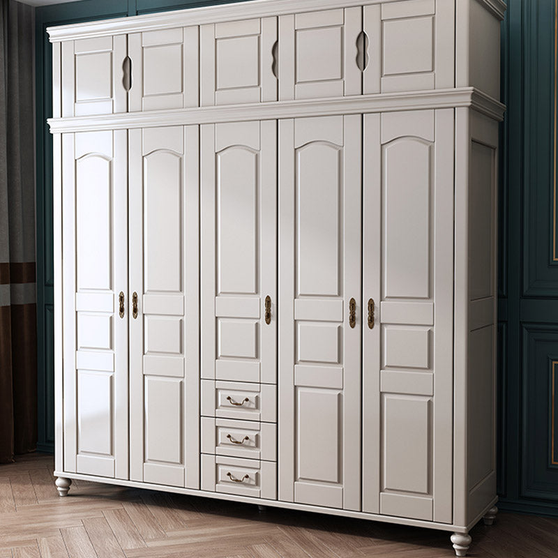French Country Style Wardrobe Armoire Wooden Wardrobe for Home