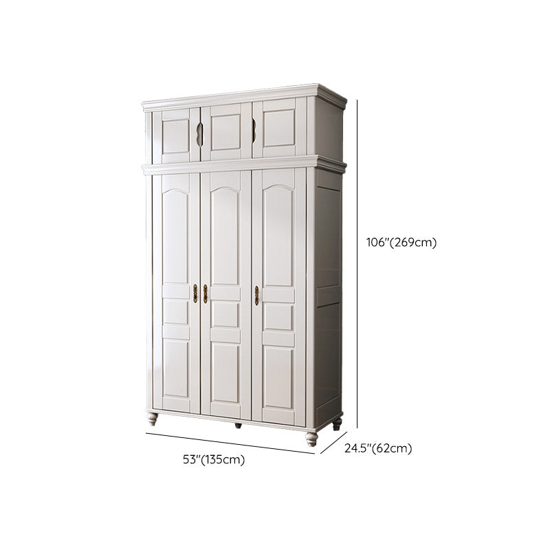 French Country Style Wardrobe Armoire Wooden Wardrobe for Home