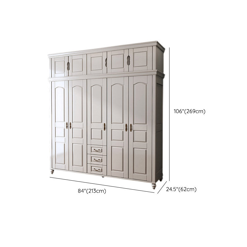 French Country Style Wardrobe Armoire Wooden Wardrobe for Home