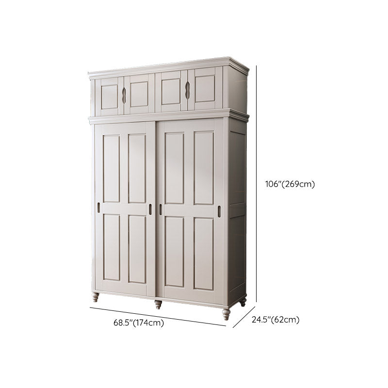 French Country Style Wardrobe Armoire Wooden Wardrobe for Home