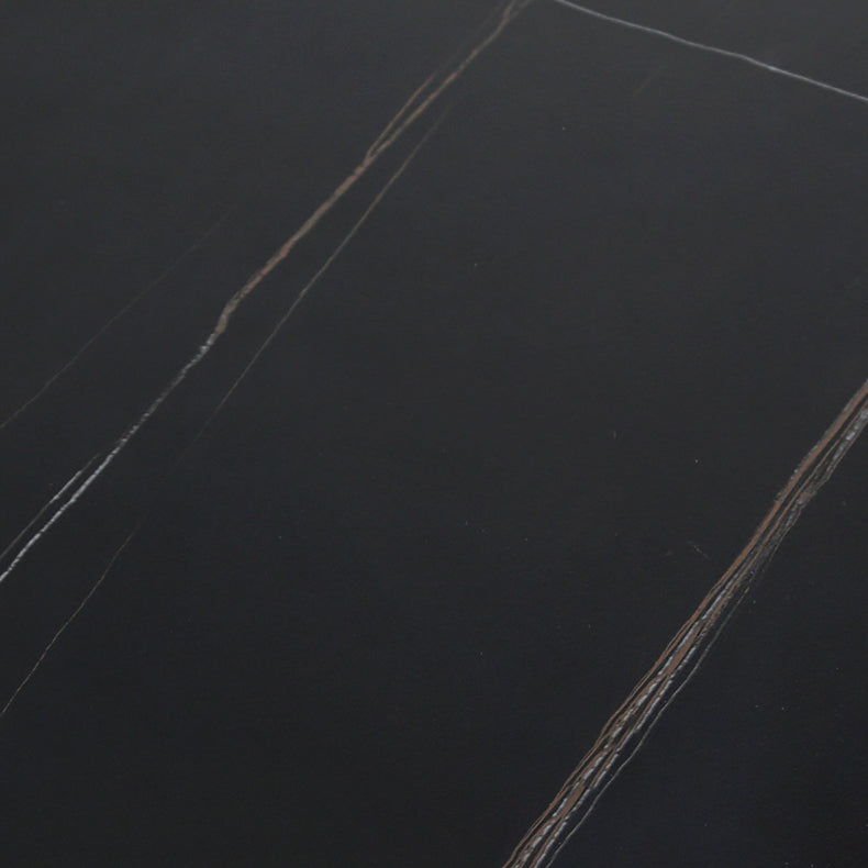 Modern Style Stone Bistro Bar Table Rectangle Metal Base Bar Table