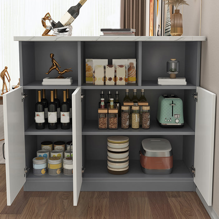 Modern Bistro Bar Table Rectangle Wooden Bar Table with Storage