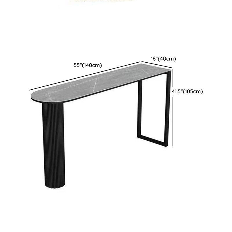 Industrial Style Bar Table Stone Top Bar Table for Living Room
