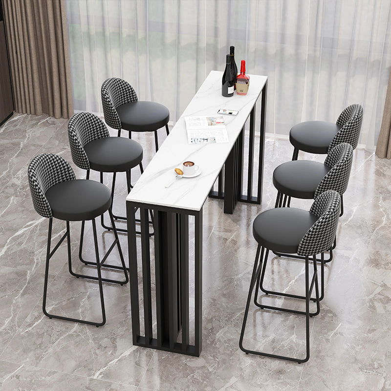 Modern Style Bar Table Rectangle Stone Bar Table for Living Room
