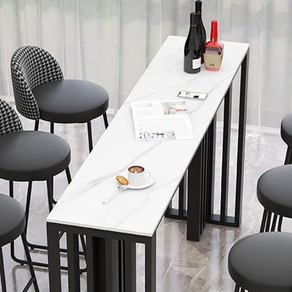 Modern Style Bar Table Rectangle Stone Bar Table for Living Room